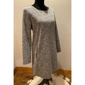 Eliane Rose Womans Gray Dress Size Medium Zipper Slash Pockets  Long Sleeve